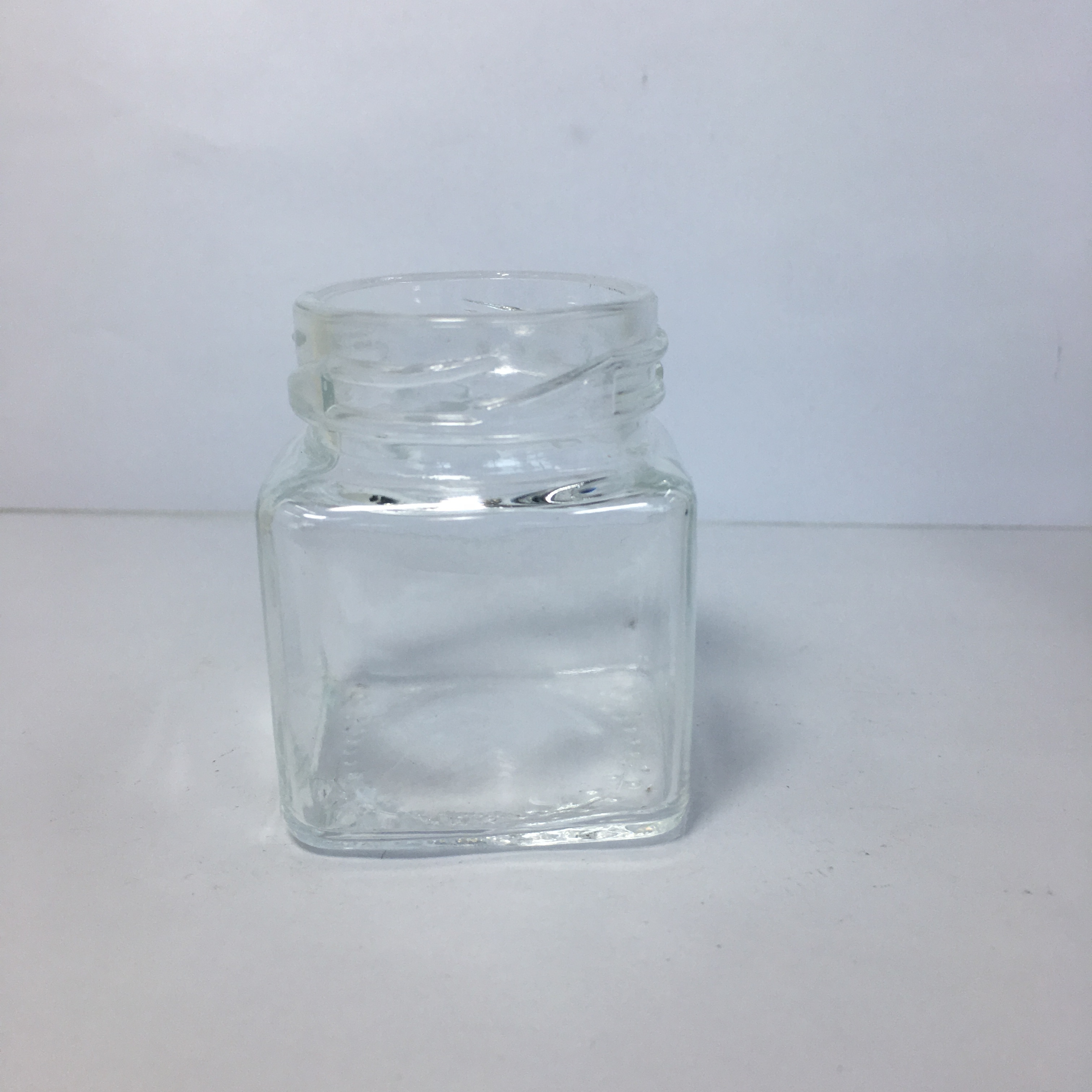50ml clear square glass jar with metal lid for honey jam, 50ml clear square glass peanut butter jars with screw metal cap