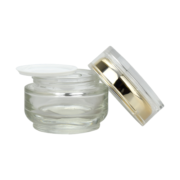 50ml cosmetic cream jar night cream cosmetic jar 50ml clear glass cosmetic jar
