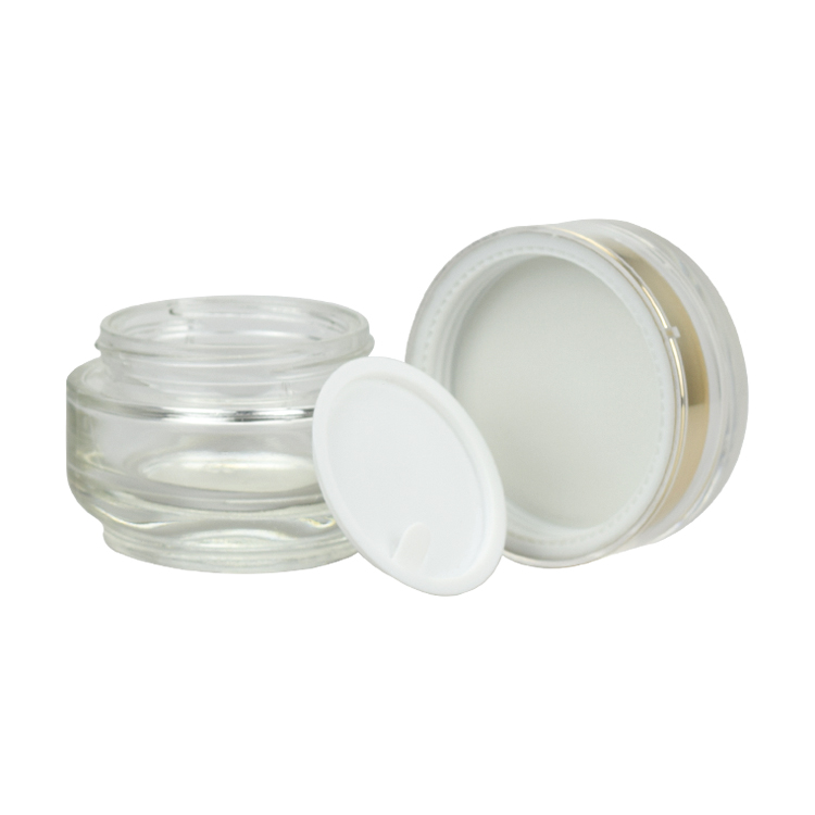 50ml cosmetic cream jar night cream cosmetic jar 50ml clear glass cosmetic jar
