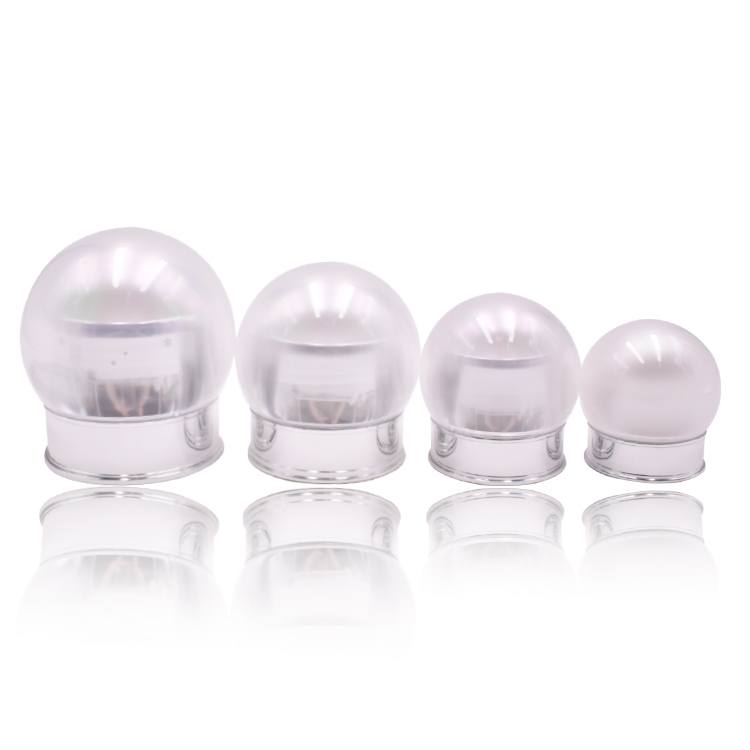 50ml cosmetic jar acrylic round jar high end luxury  bulb shape acrylic jar