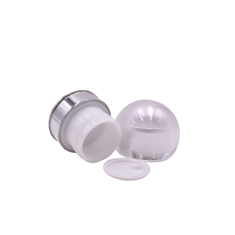 50ml cosmetic jar acrylic round jar high end luxury bulb shape acrylic jar