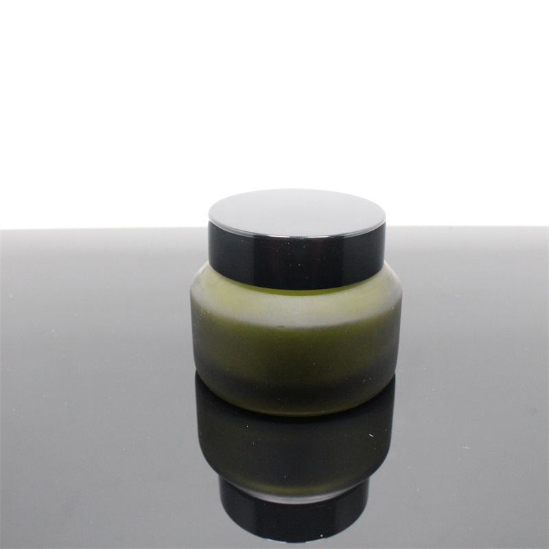 50ml cosmetic oblique shoulder luxury cream glass jar with metal lid emballage cosmetique with factory direct price