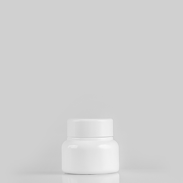 50ml custom opal empty glass cream jar with lid