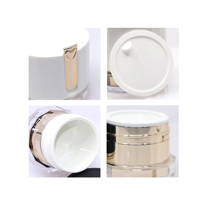 50ml empty acrylic containers face body hands cream bottle makeup cream jar for lotions and creams