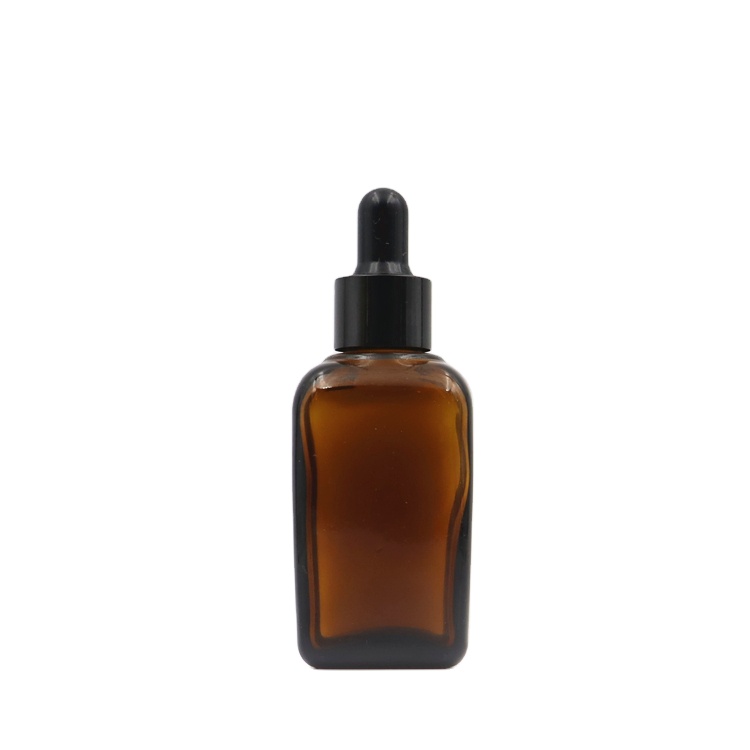 50ml empty amber dropper glass bottle square glass essential oil bottles
