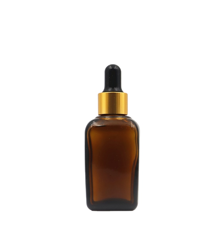 50ml empty amber dropper glass bottle square glass essential oil bottles
