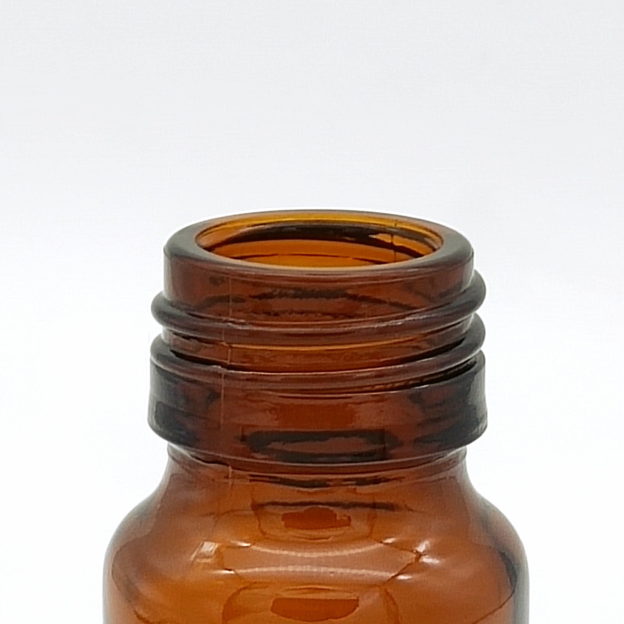 50ml empty amber glass syrup bottle
