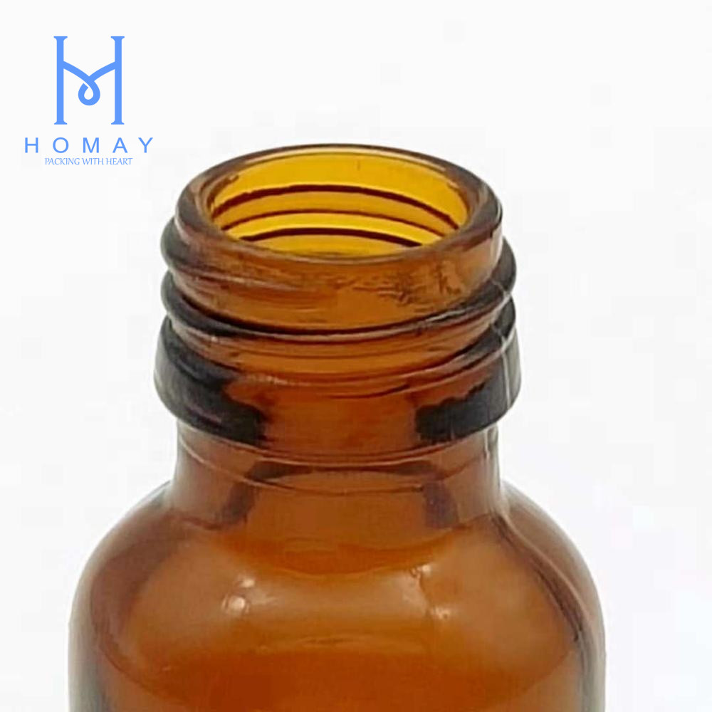 50ml empty amber glass syrup bottle