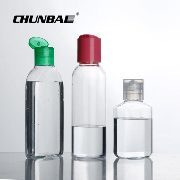 50ml empty bottle PET plastic hand sanitizer bottle with Flip Top Cap