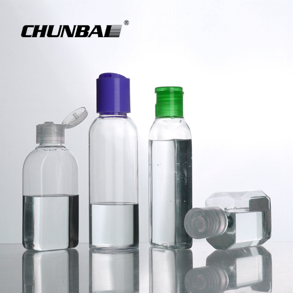 50ml empty bottle PET plastic hand sanitizer bottle with Flip Top Cap