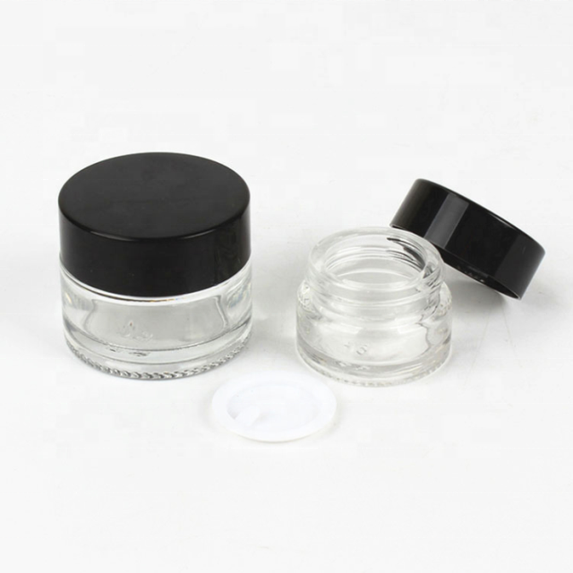 50ml empty clear glass cosmetic jars packaging cosmetics glass cream jar