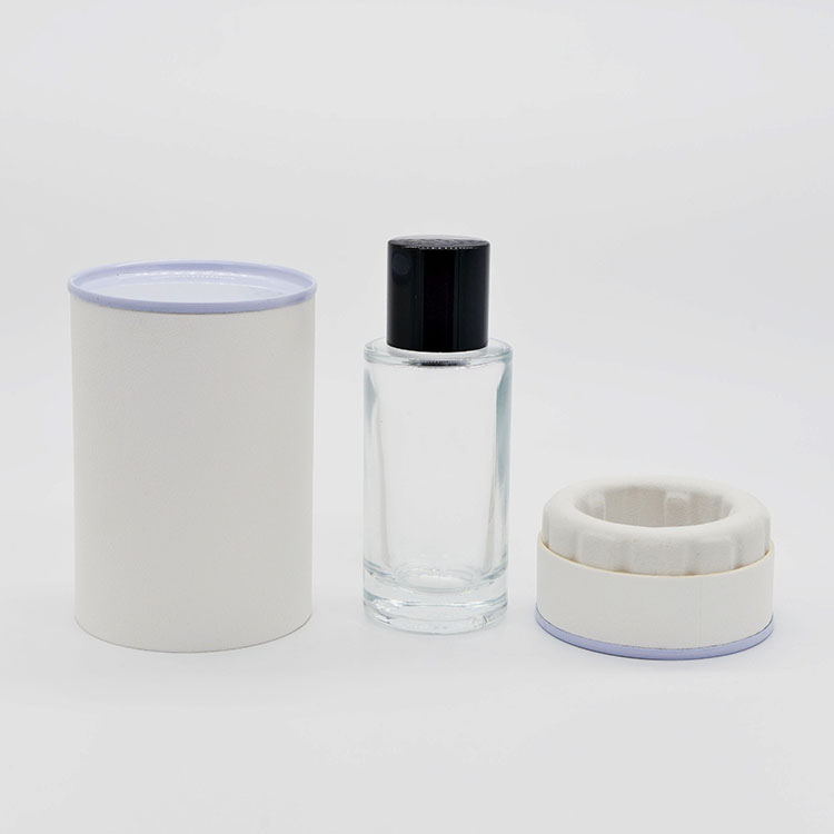 50ml empty high quality OEM wholesale design transparent glass perfume bottle with white box