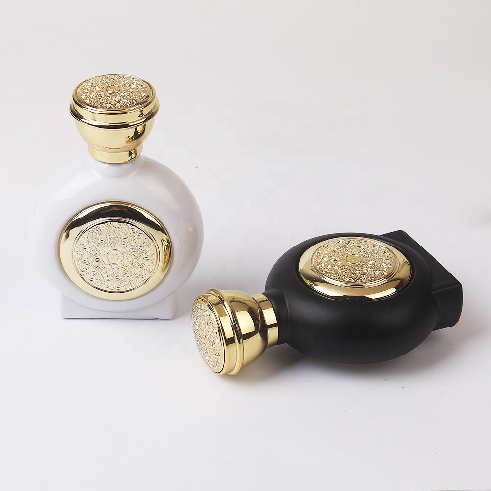 50ml empty square glass perfume bottle matte black perfume bottle