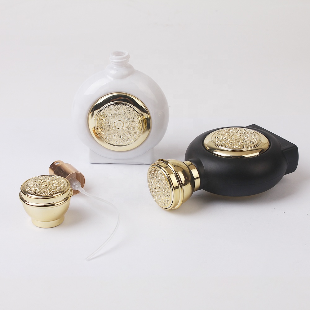 50ml empty square glass perfume bottle matte black perfume bottle