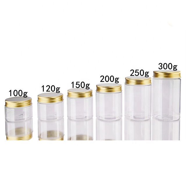 50ml flat plastic bottle Factory Direct Sale 2oz 3oz 4oz 5oz 8oz cosmetic Jar With Lid Clear PET Clear PET Plastic lotion cream jar