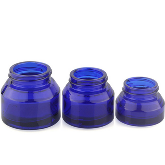 50ml frosted cream glass jar