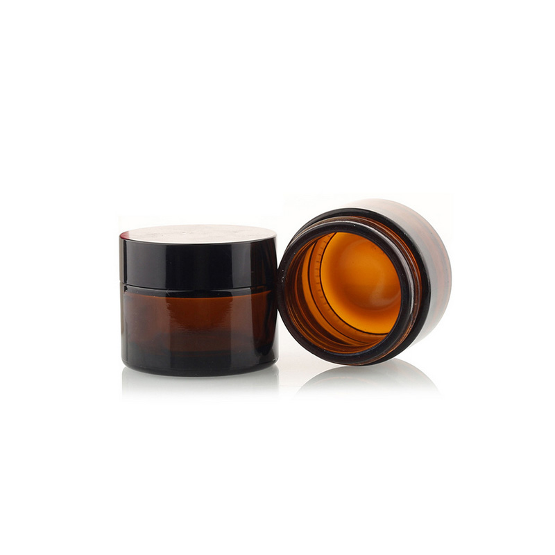 50ml frosted cream glass jar