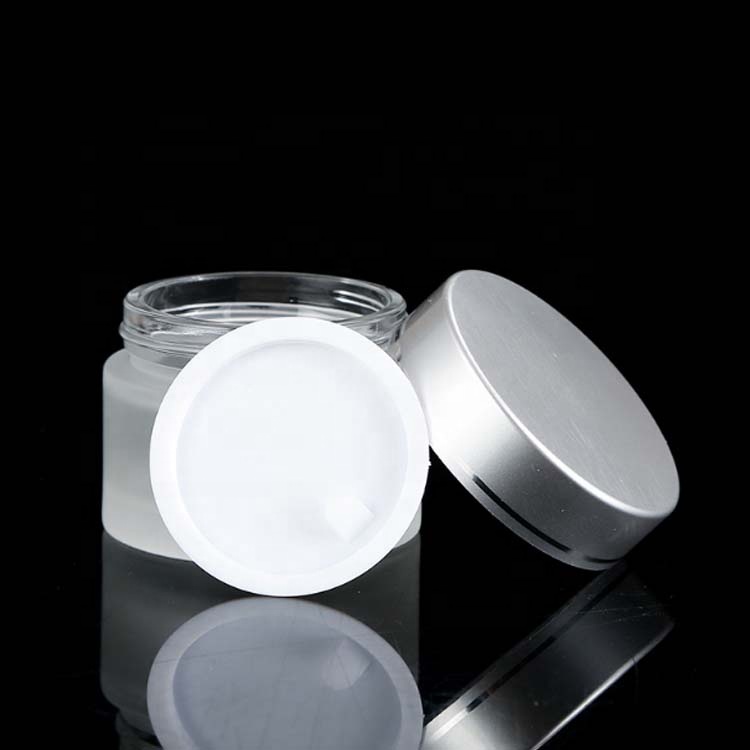 50ml glass jar frosted glass candle jar with lid custom glass jars
