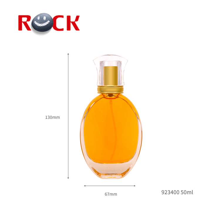 50ml golden cap high-end refillable perfume bottle glass empty bottle spray