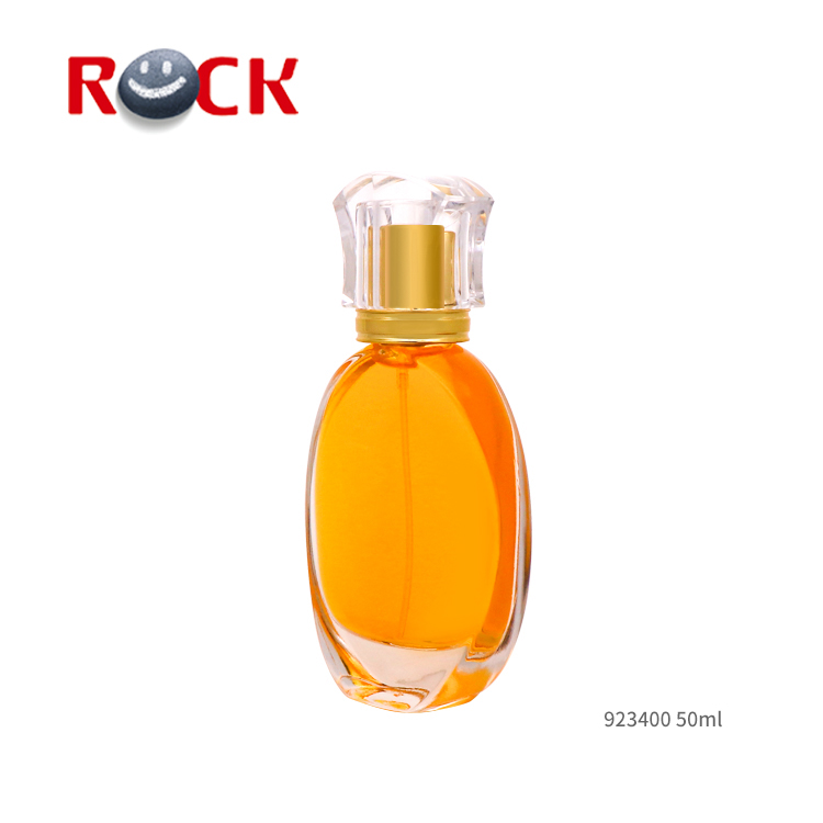 50ml golden cap high-end refillable perfume bottle glass empty bottle spray