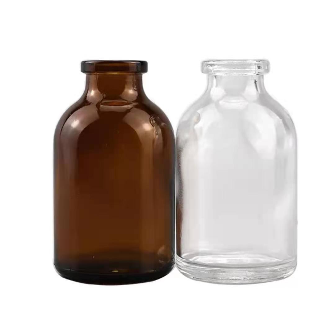 50ml liquid medicine vials amber glass pharmaceutical bottle