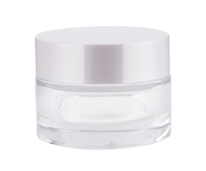 50ml luxury Cosmetic Eye Cream Glass Jar with Plastic Cap