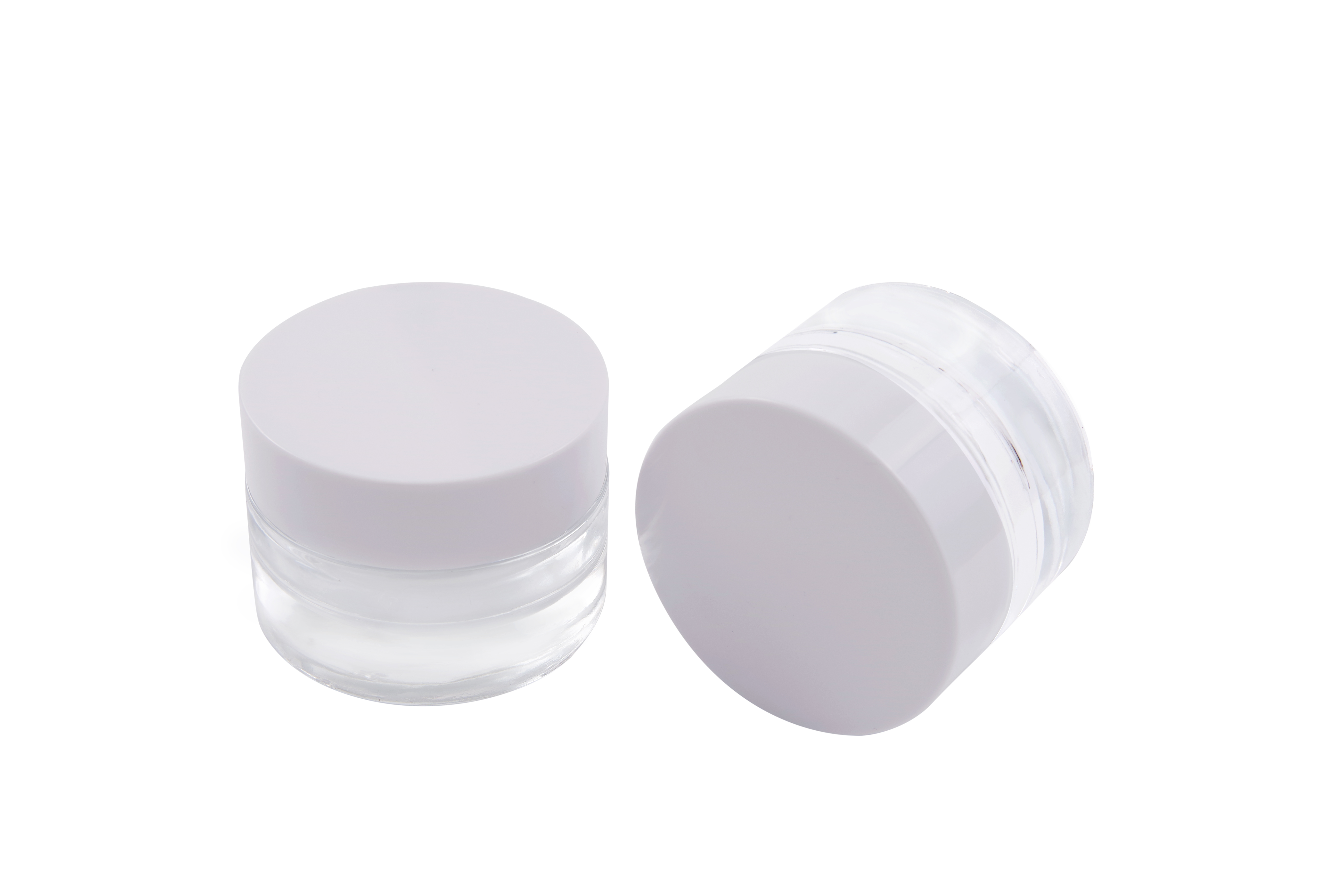50ml luxury Cosmetic Eye Cream Glass Jar with Plastic Cap