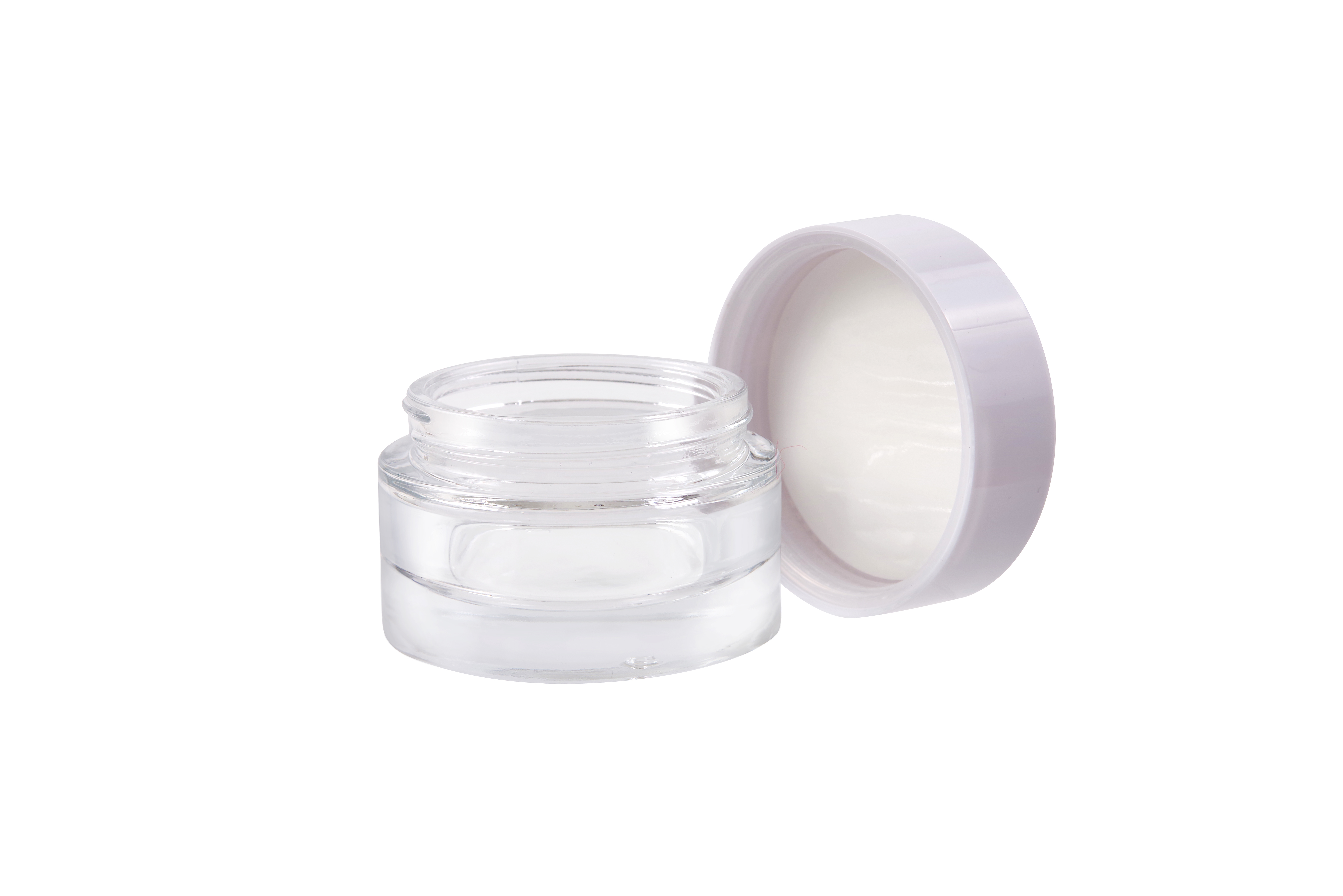 50ml luxury Cosmetic Eye Cream Glass Jar with Plastic Cap