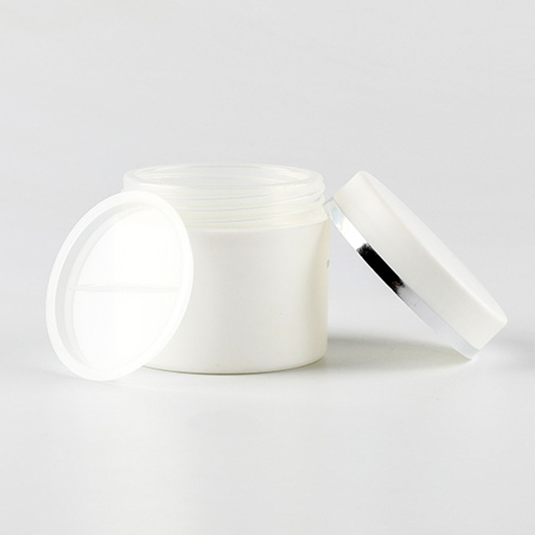 50ml luxury white PP frosted cream jar cosmetic