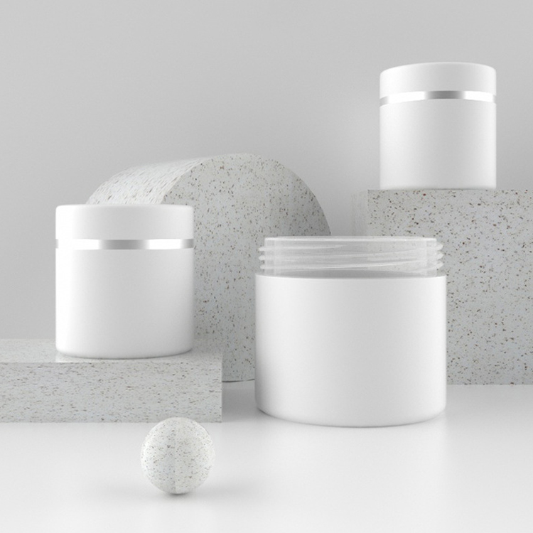 50ml luxury white PP frosted cream jar cosmetic