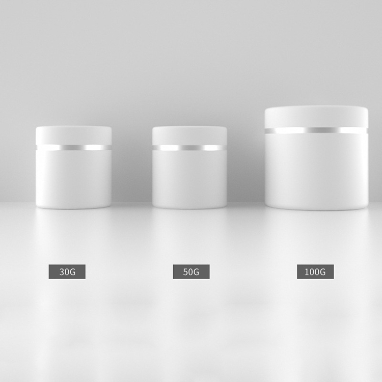 50ml luxury white PP frosted cream jar cosmetic