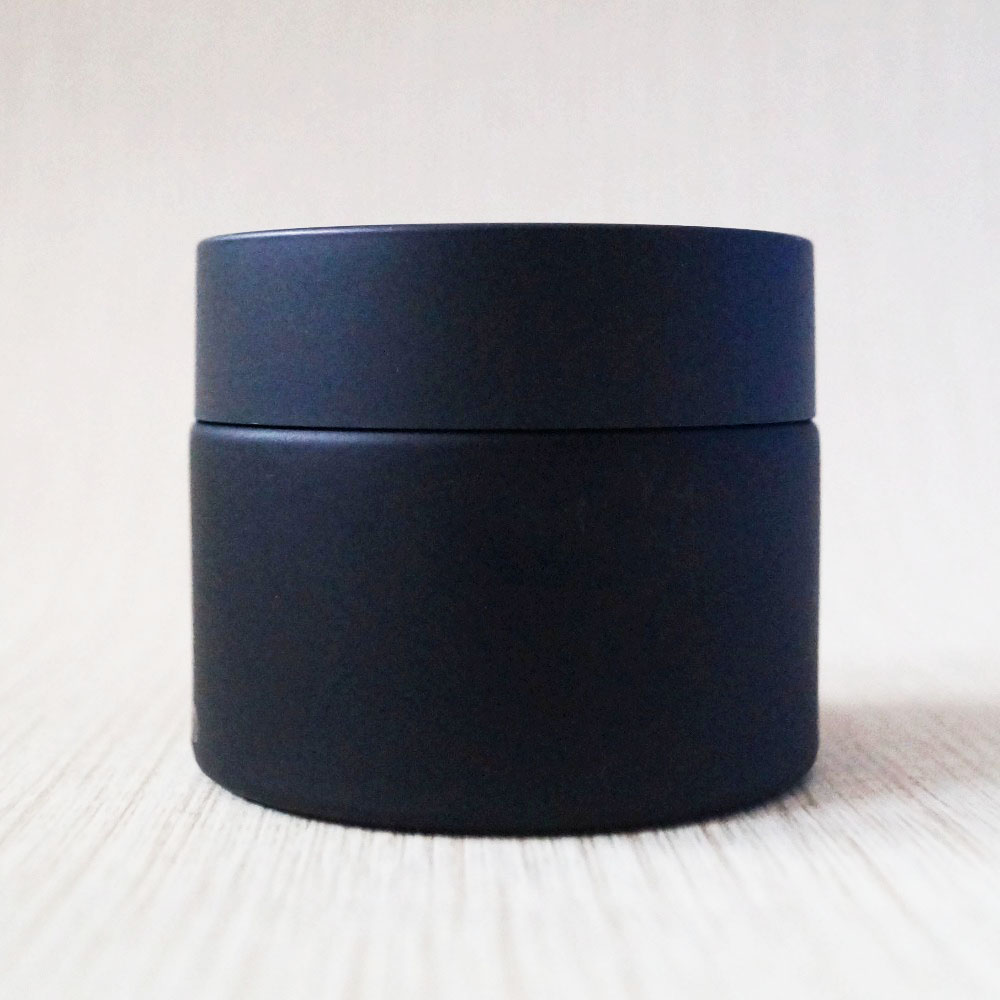 50ml matte black glass cosmetic jars wholesale glass jars
