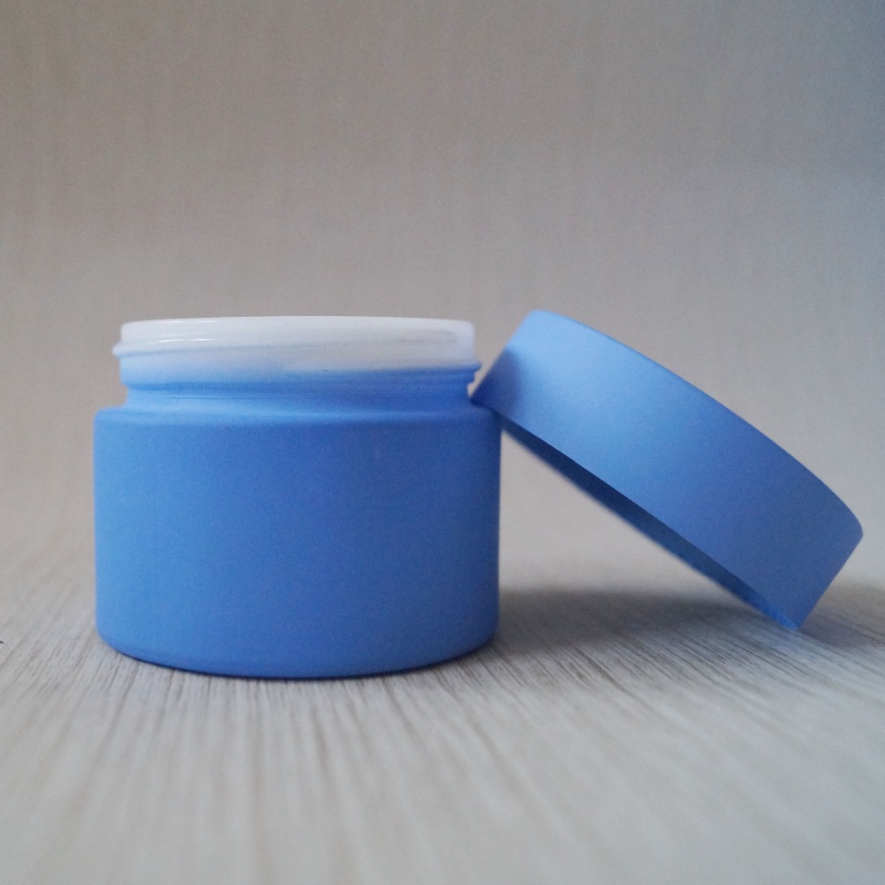 50ml matte black glass cosmetic jars wholesale glass jars