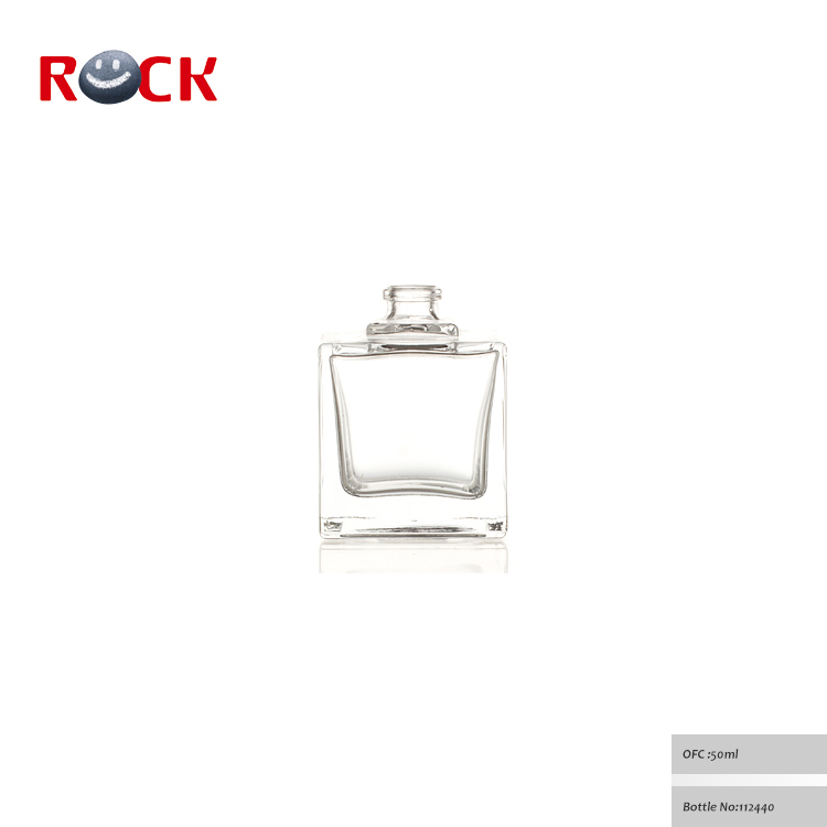 50ml men square perfume spray bottle with black cap