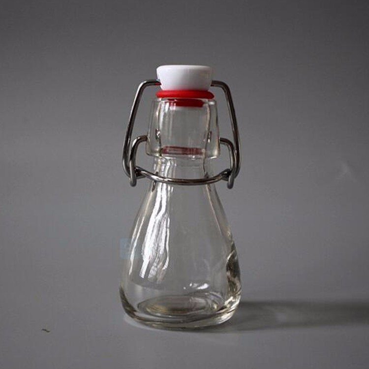 50ml mini clear fruit juice glass empty swing top bottles wholesale beer bottle