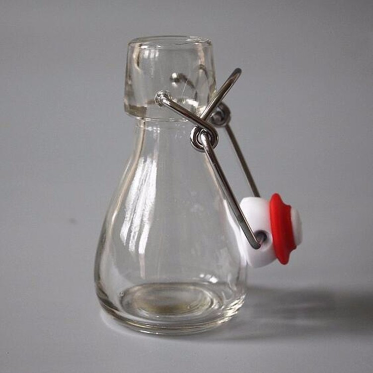 50ml mini clear fruit juice glass empty swing top bottles wholesale beer bottle