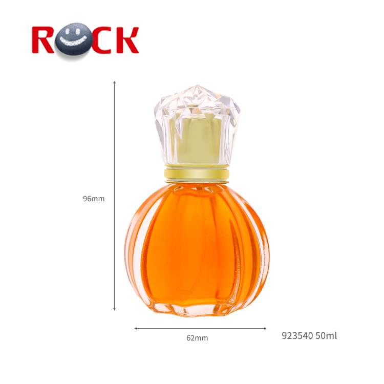 50ml perfume glass bottle round with caps