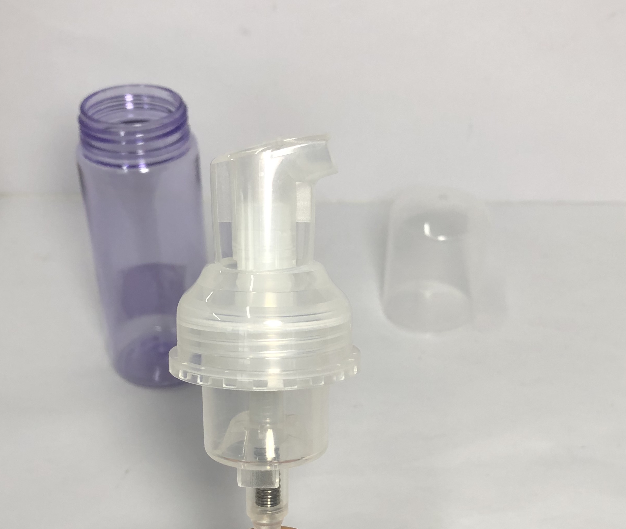 50ml pharmaceutical colored plastic bottle with 30mm natural foam pump