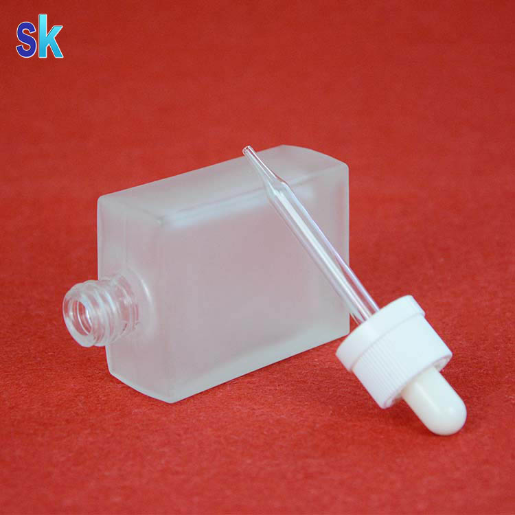50ml rectangular shape essential oil glass dropper bottle