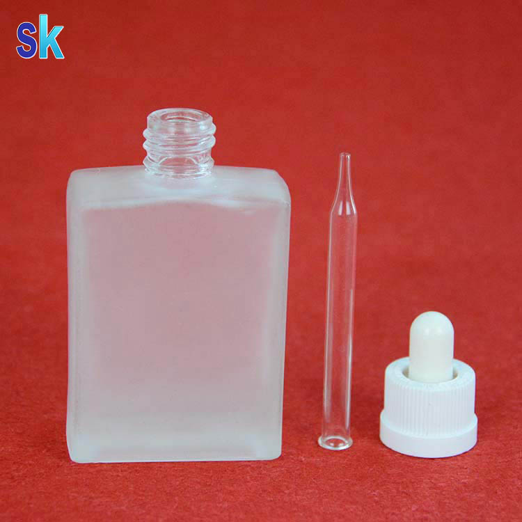 50ml rectangular shape essential oil glass dropper bottle