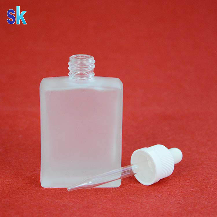 50ml rectangular shape essential oil glass dropper bottle
