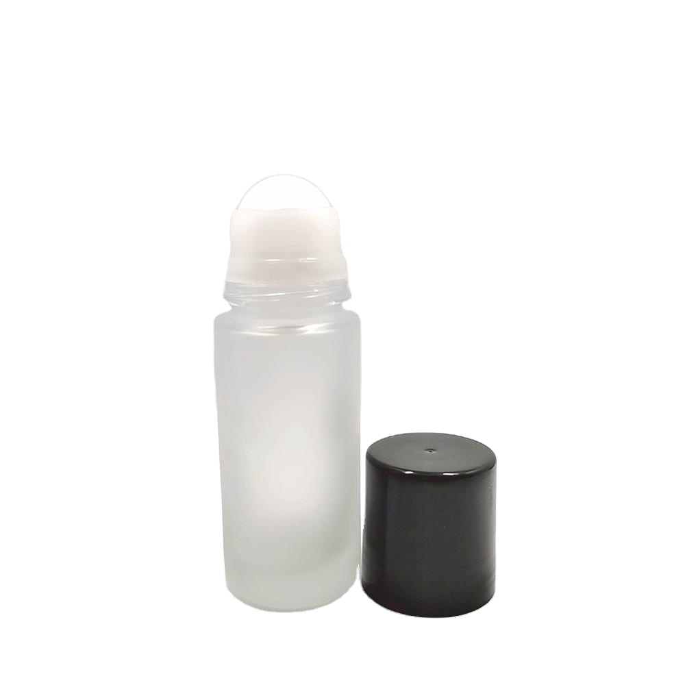 50ml roll on perfume frosted clear glass essential oil bottle glass roller bottles essential oil
