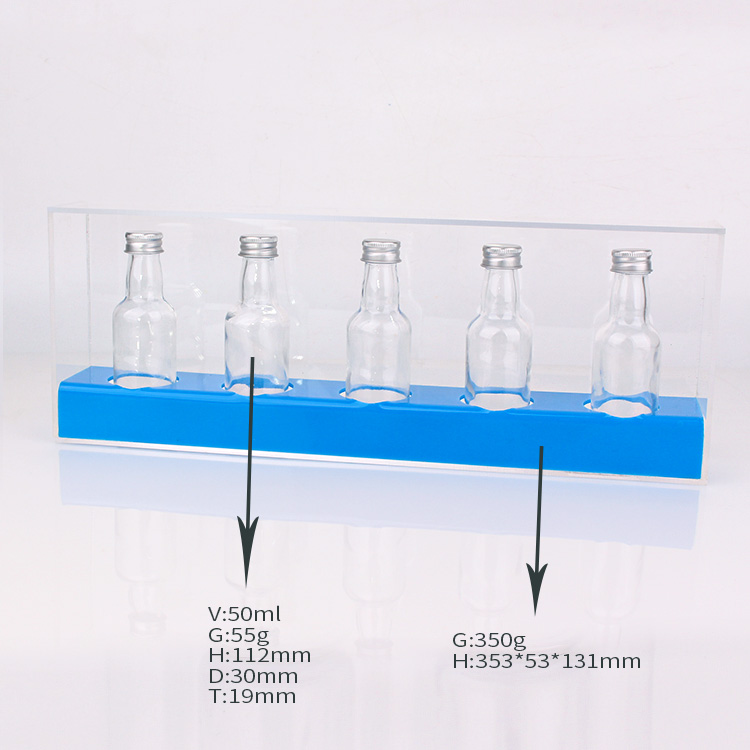 50ml round glass storage bottle for liquid wine oil bottle