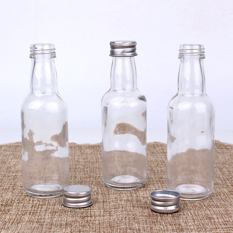 50ml round glass storage bottle for liquid wine oil bottle
