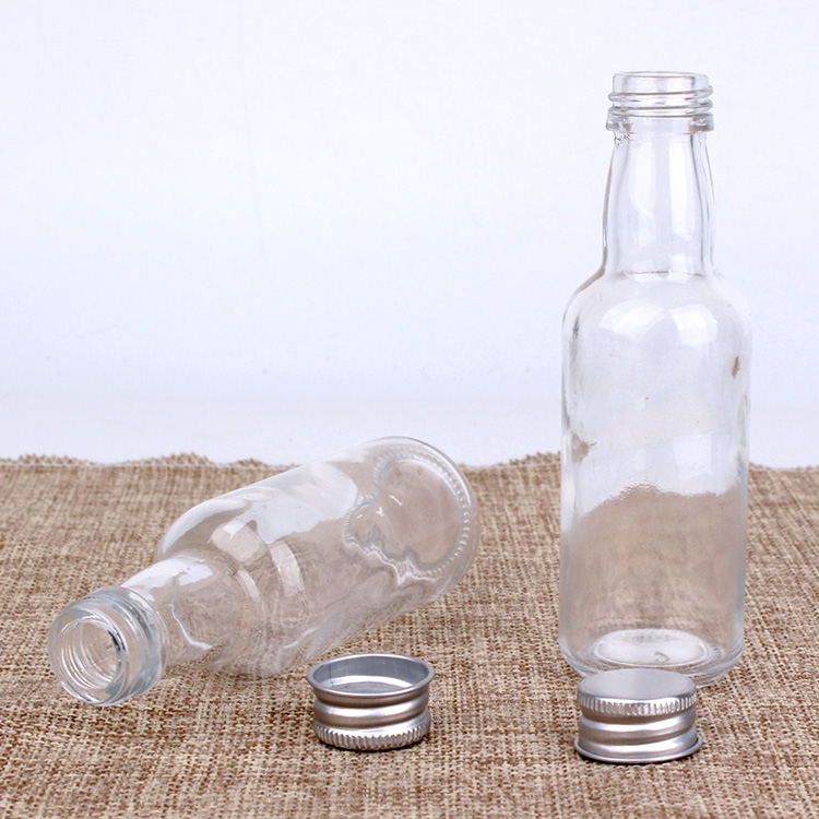 50ml round glass storage bottle for liquid wine oil bottle