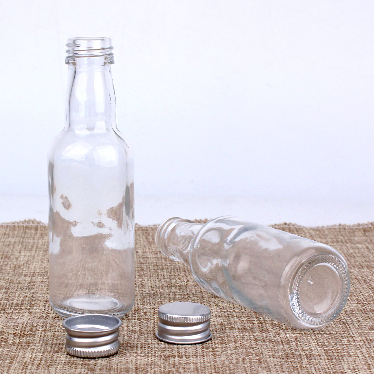 50ml round glass storage bottle for liquid wine oil bottle
