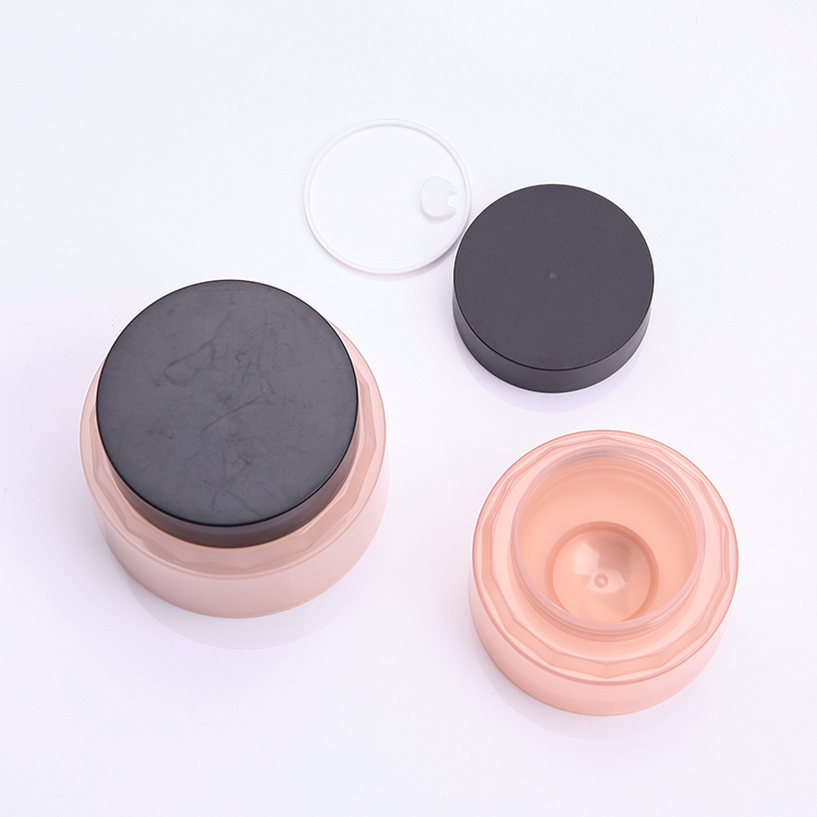50ml screw cap transparent pink color body cream Hair cream plastic jars