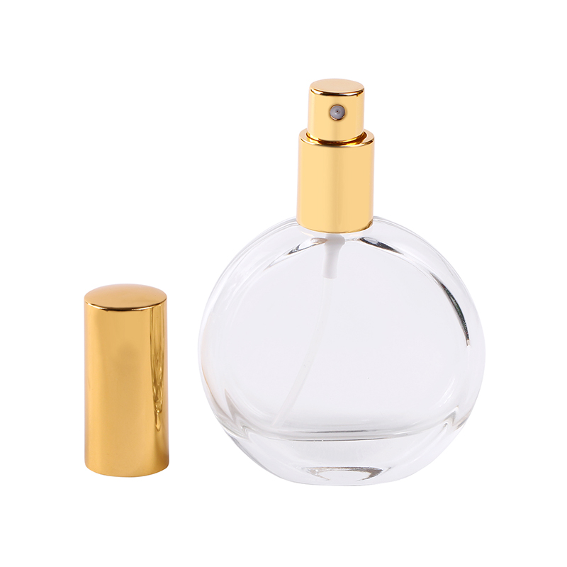 50ml small empty round perfume oil bottles for hair oil with dropper