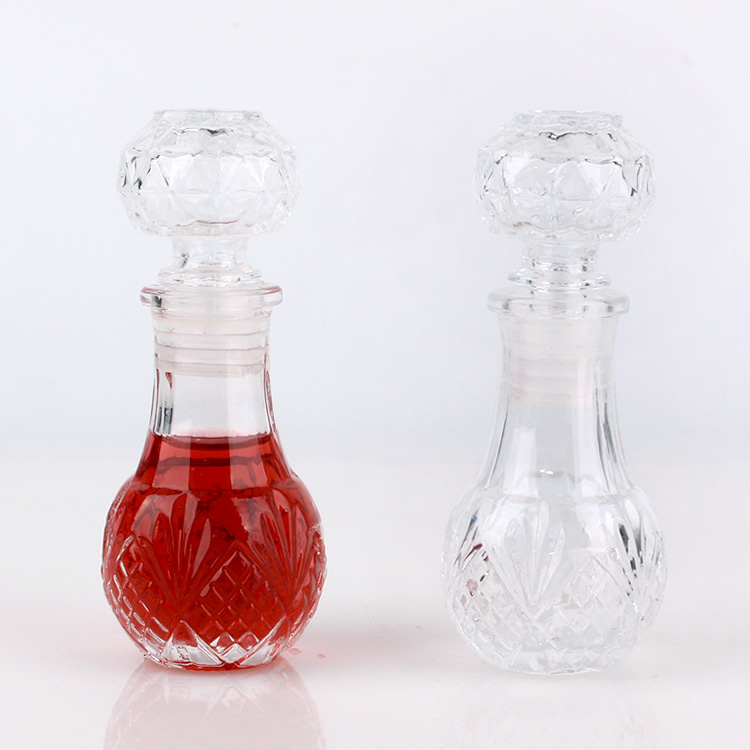 50ml small glass bottle wine bottle whisky bottle with stopper