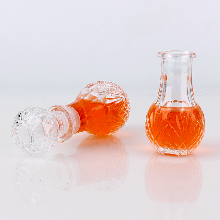 50ml small glass bottle wine bottle whisky bottle with stopper